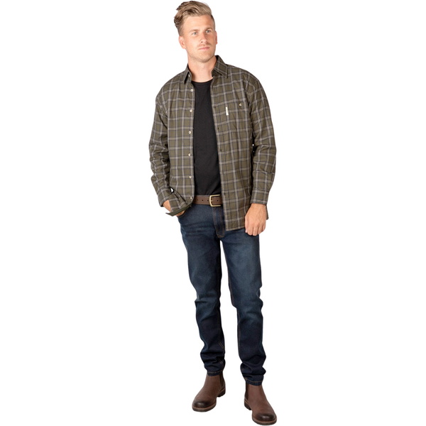 2025 Rydale Mens Fleece Lined Shirt 412891 - Dark Olive